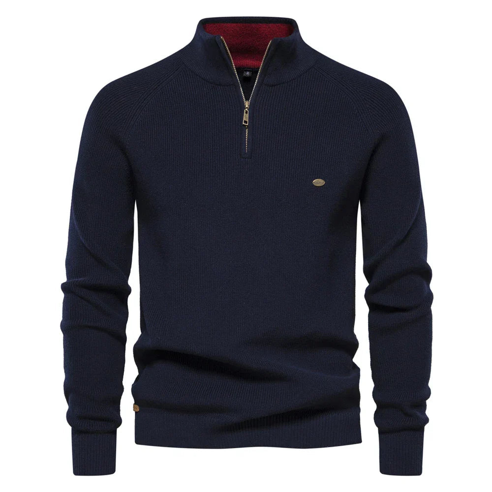Pull Homme Demi-Longueur à Fermeture Éclair Moderne 0