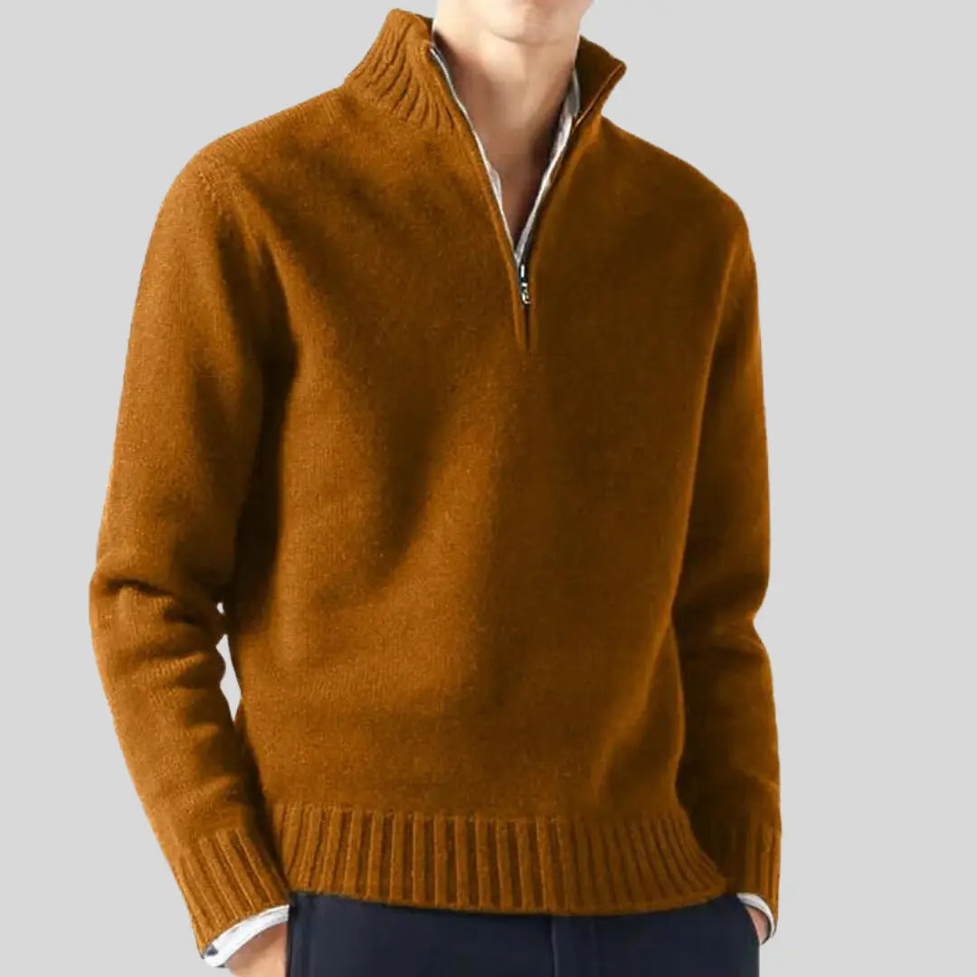 Pull Homme Demi-Zip Chic Moderne 2