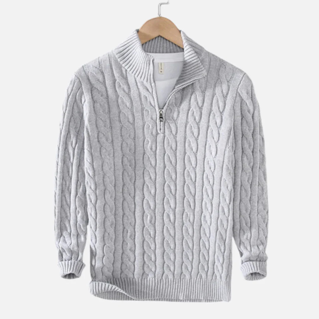 Pull Homme Demi-Zip Moderne Ajusté 0
