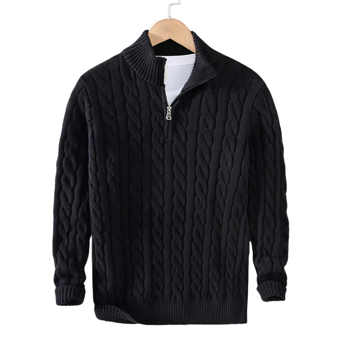 Pull Homme Demi-Zip Moderne Ajusté 1