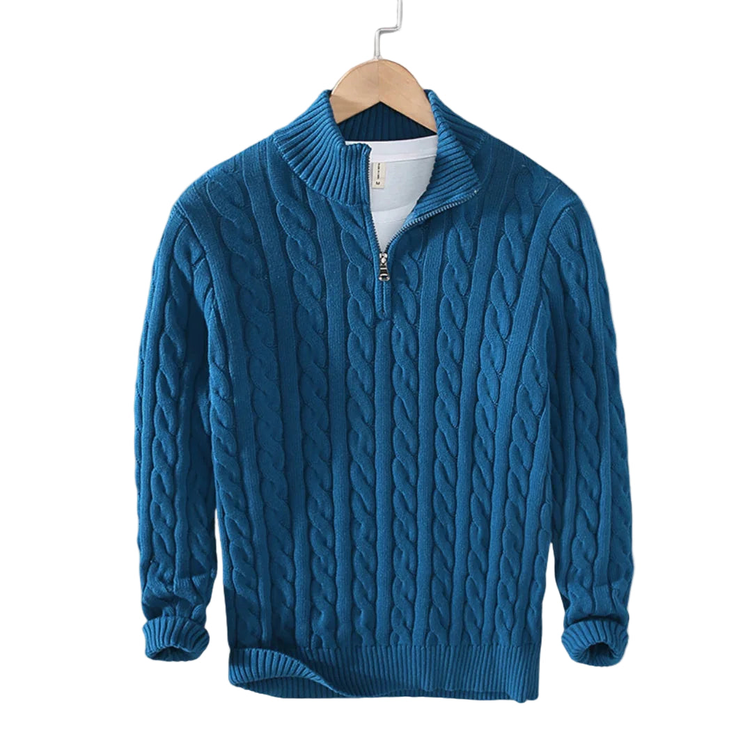 Pull Homme Demi-Zip Moderne Ajusté 2