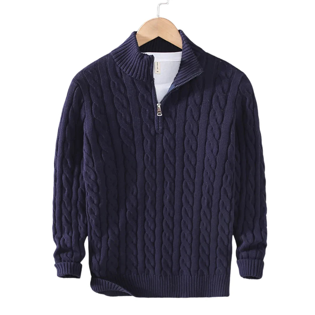 Pull Homme Demi-Zip Moderne Ajusté 3