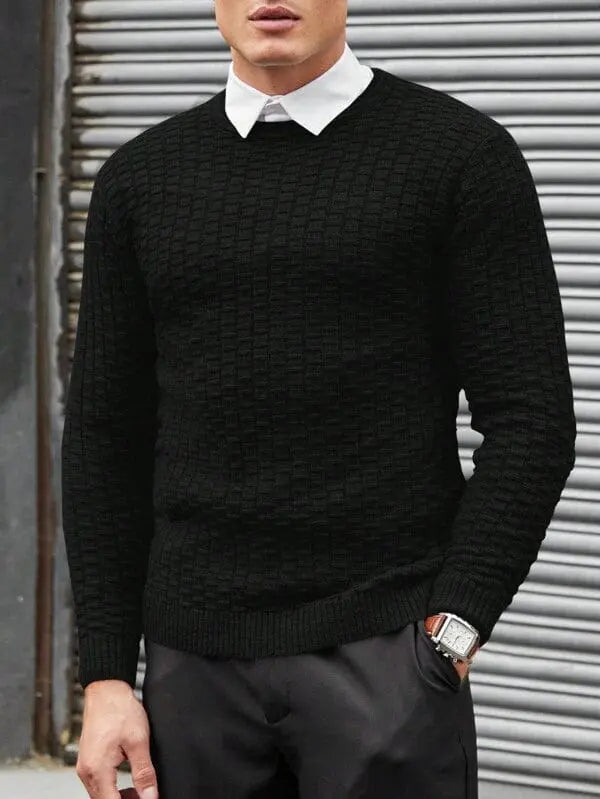 Pull Homme Design Jacquard Moderne 1