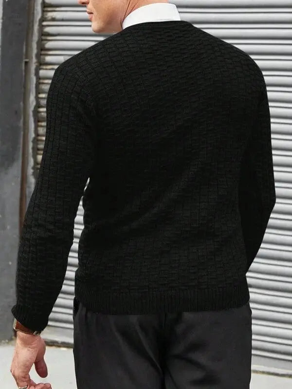 Pull Homme Design Jacquard Moderne 2