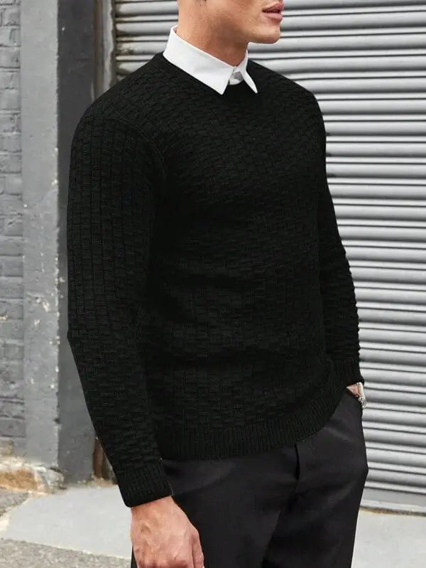 Pull Homme Design Jacquard Moderne 4