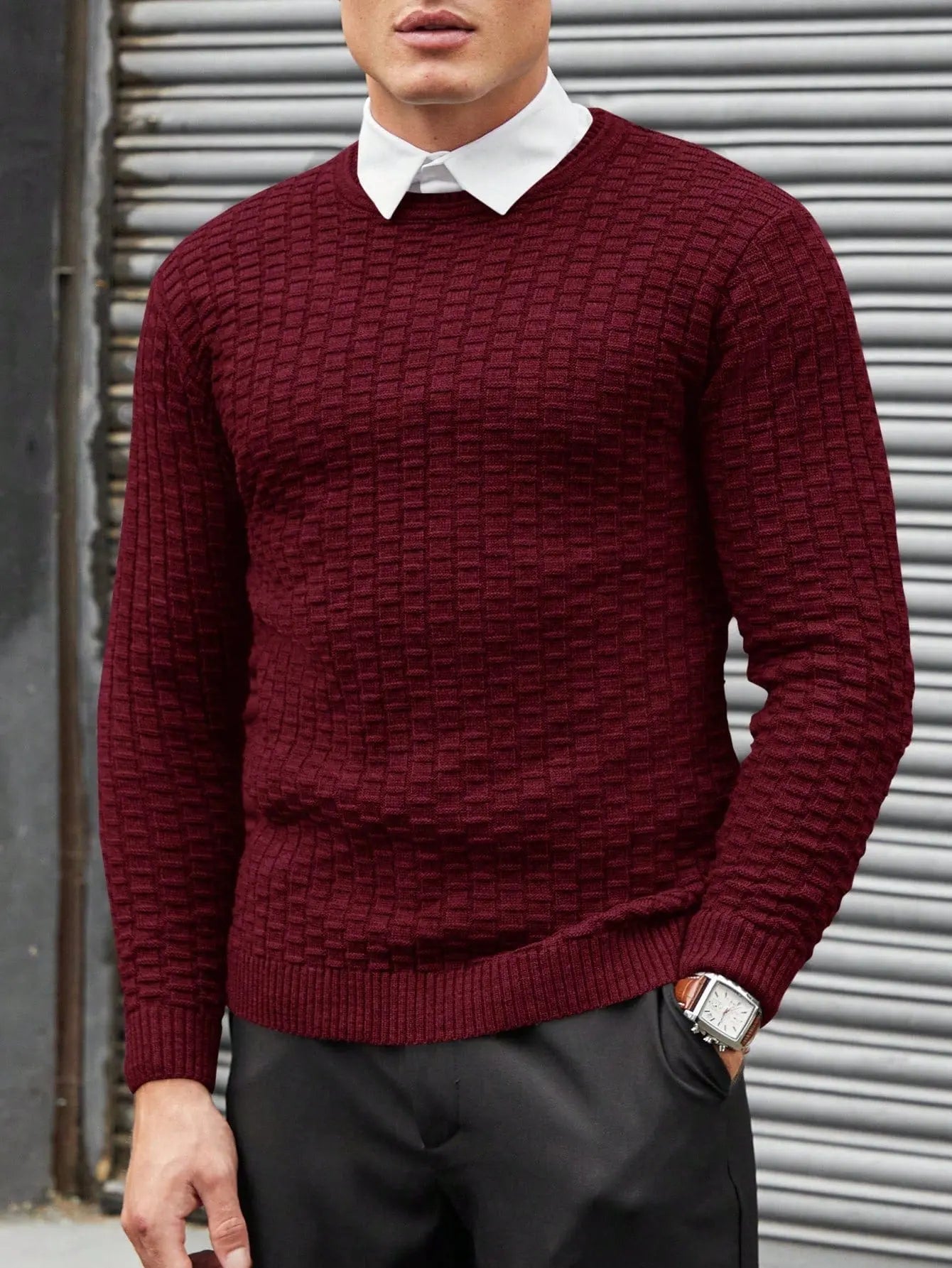 Pull Homme Design Jacquard Moderne 6