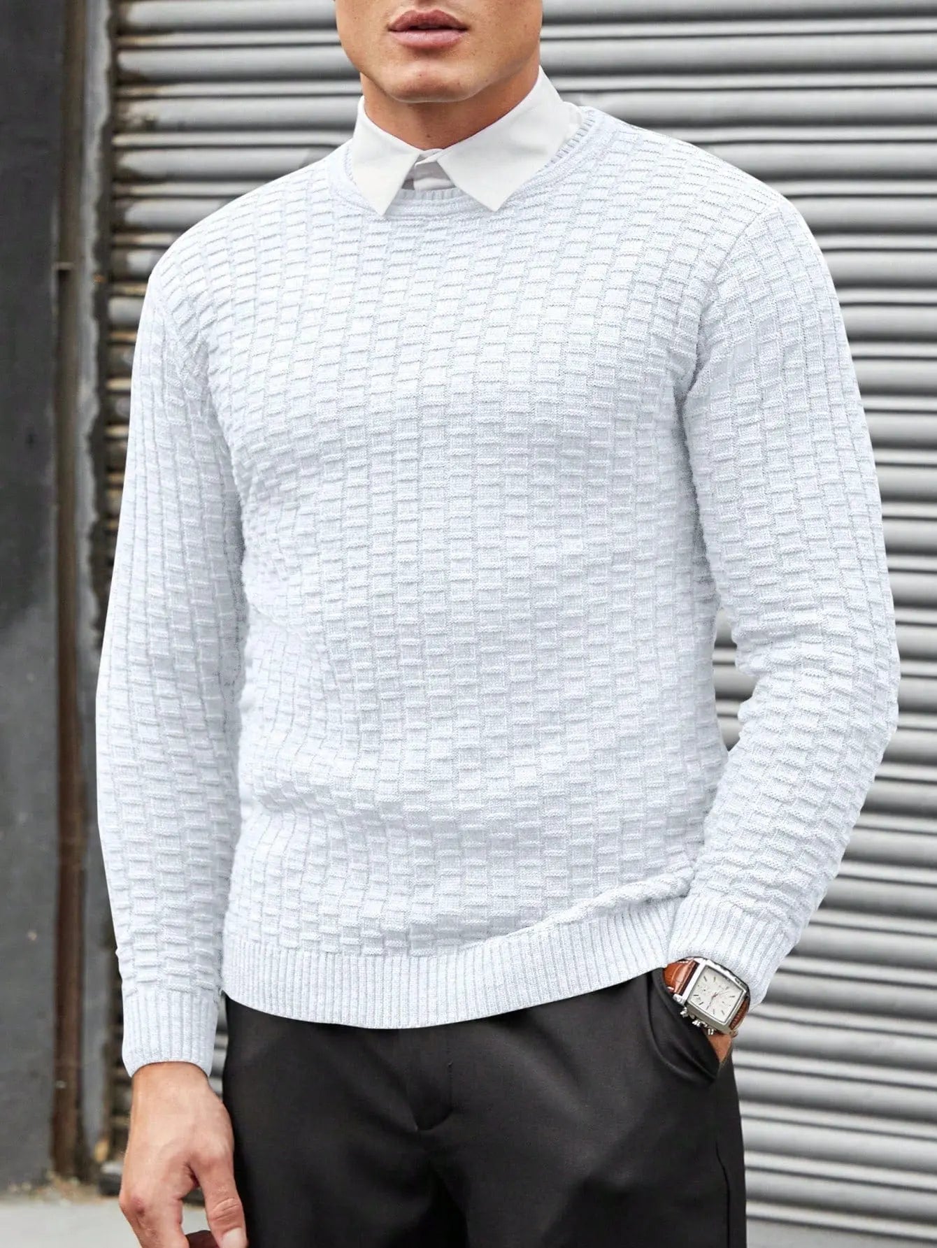Pull Homme Design Jacquard Moderne 7
