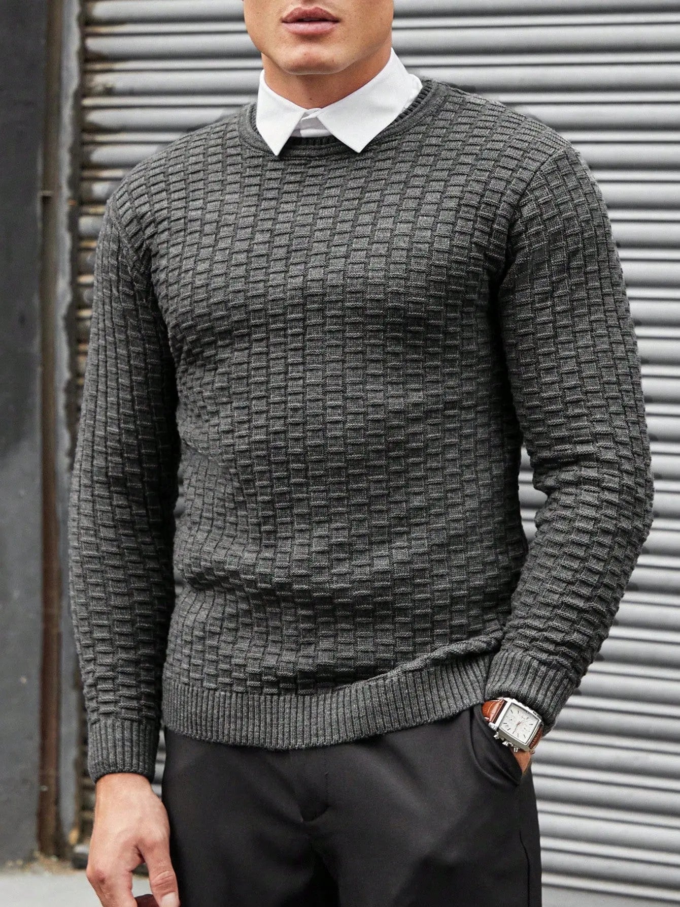 Pull Homme Design Jacquard Moderne 8
