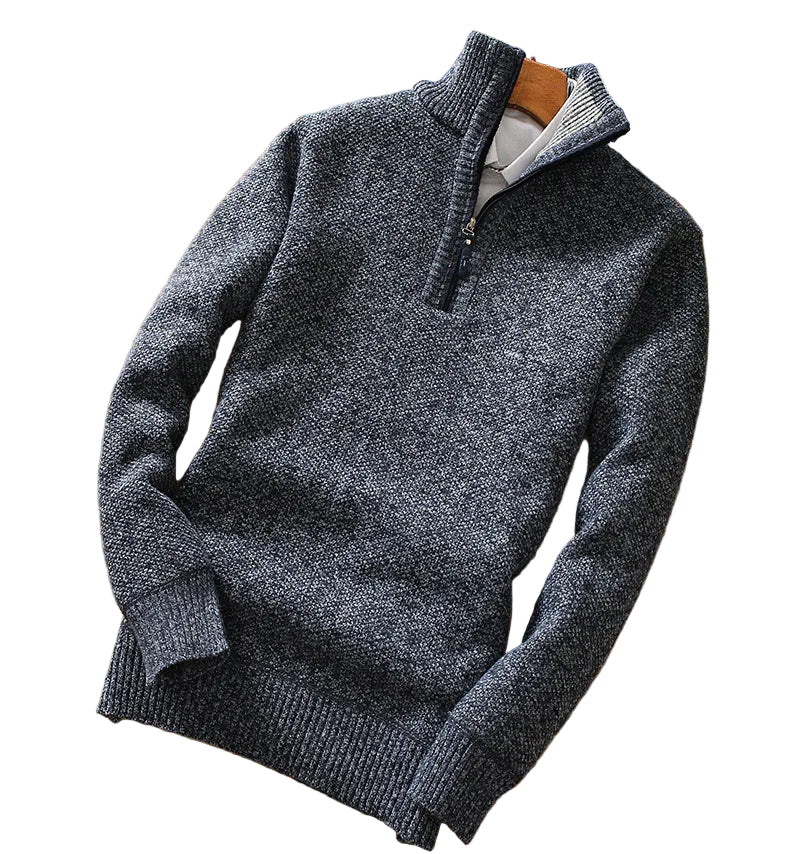 Pull Homme Hiver Demi-Zip Moderne Confortable 0