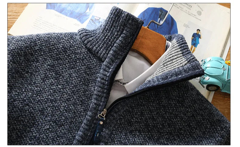 Pull Homme Hiver Demi-Zip Moderne Confortable 1