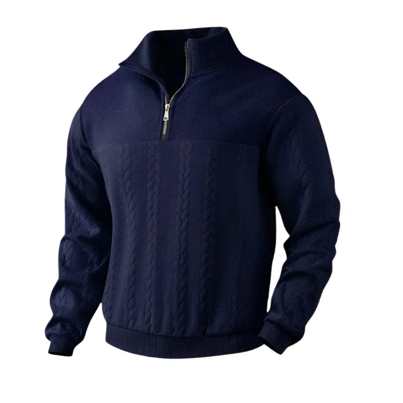 Pull Homme à Demi-Zip Torsadé 10