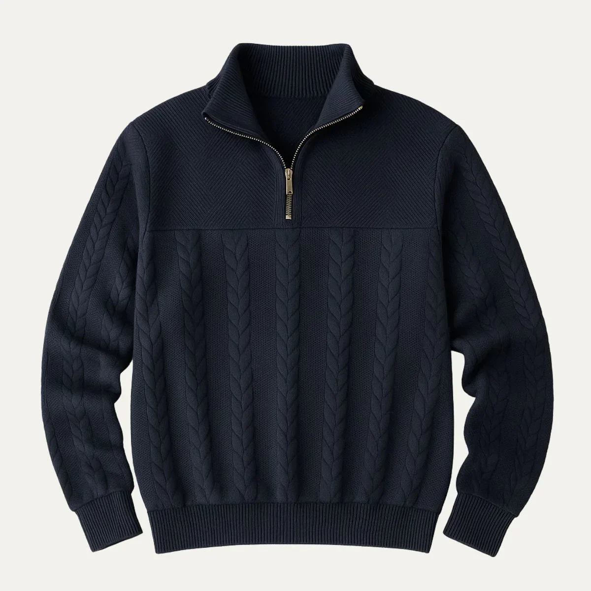 Pull Homme à Demi-Zip Torsadé 3
