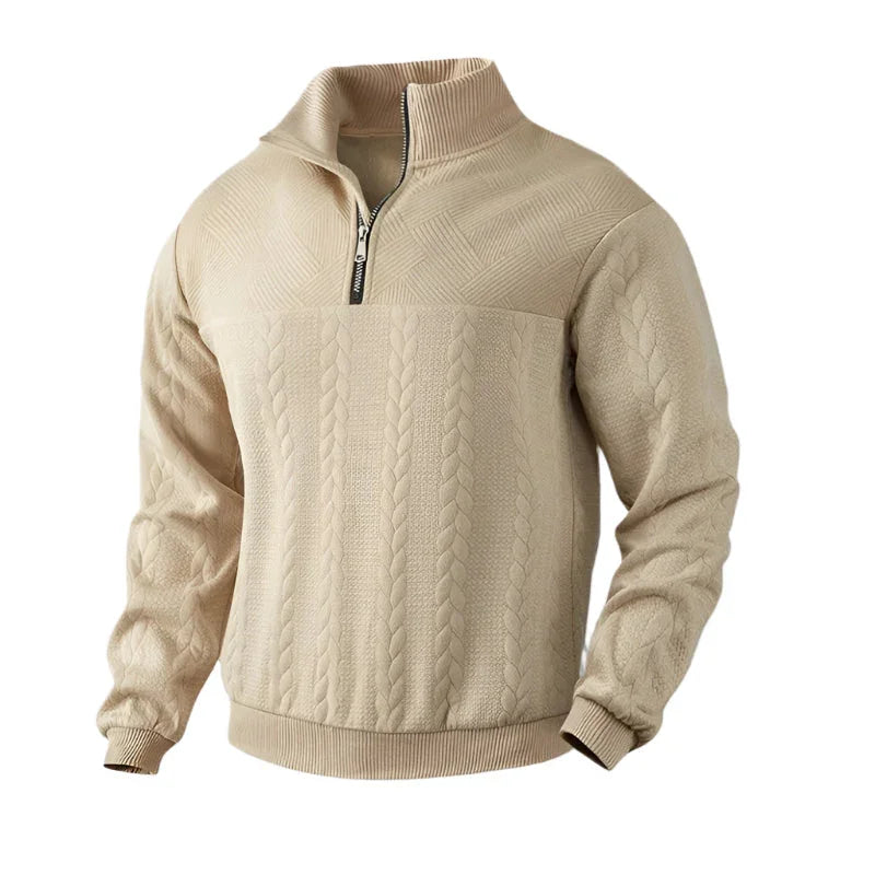 Pull Homme à Demi-Zip Torsadé 6