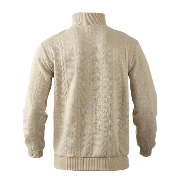 Pull Homme à Demi-Zip Torsadé 7