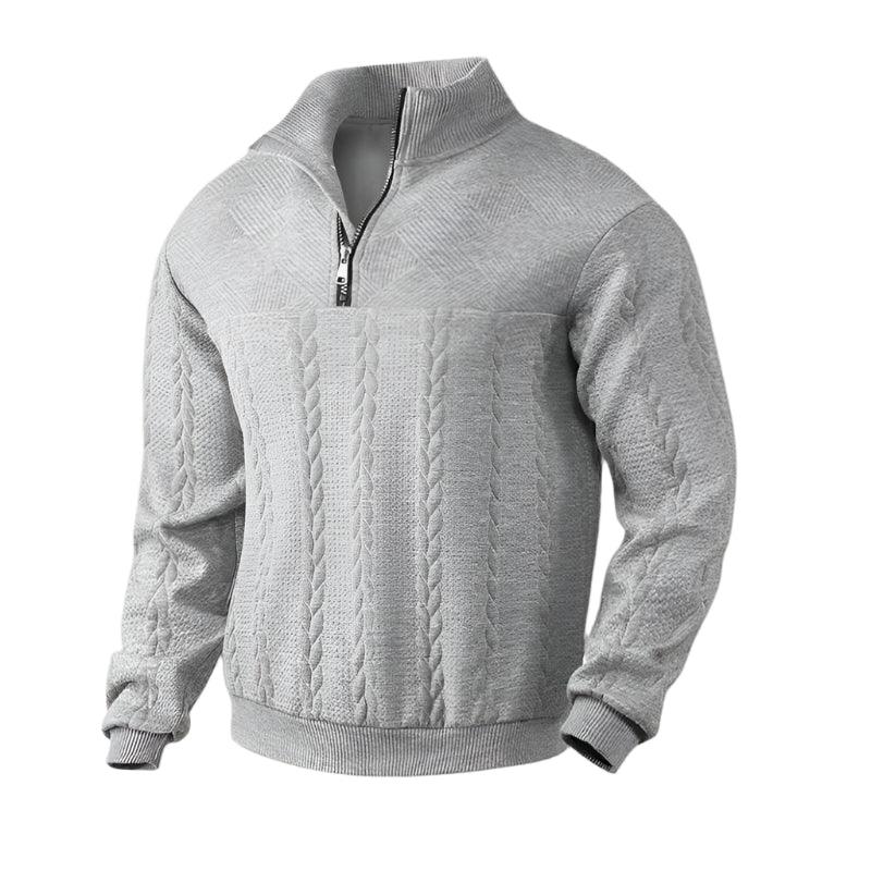 Pull Homme à Demi-Zip Torsadé 9