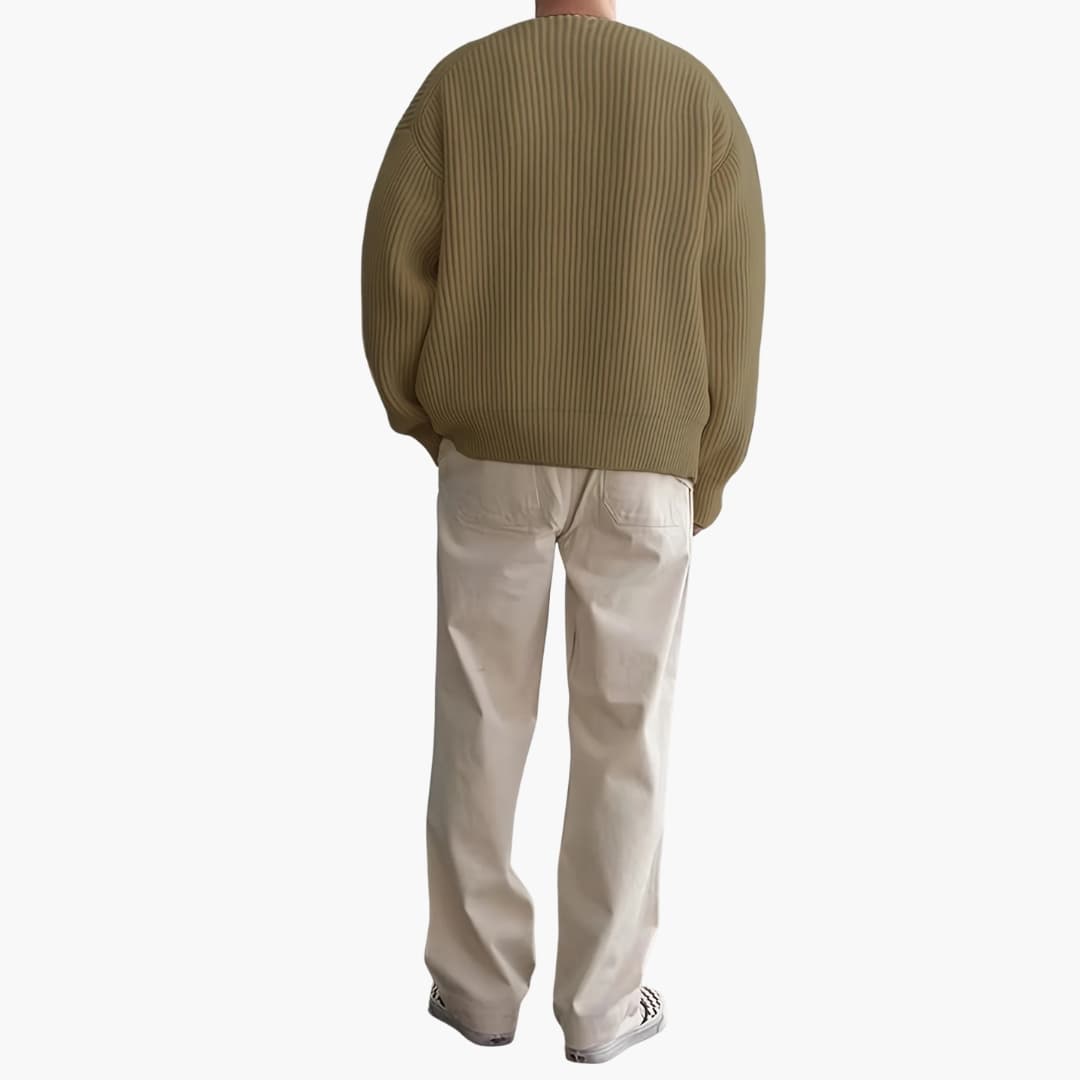 Pull Masculin Tricoté à Demi-Fermeture Éclair 5