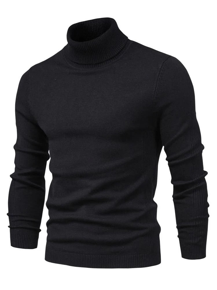 Pull à col roulé pour hommes ajusté 4