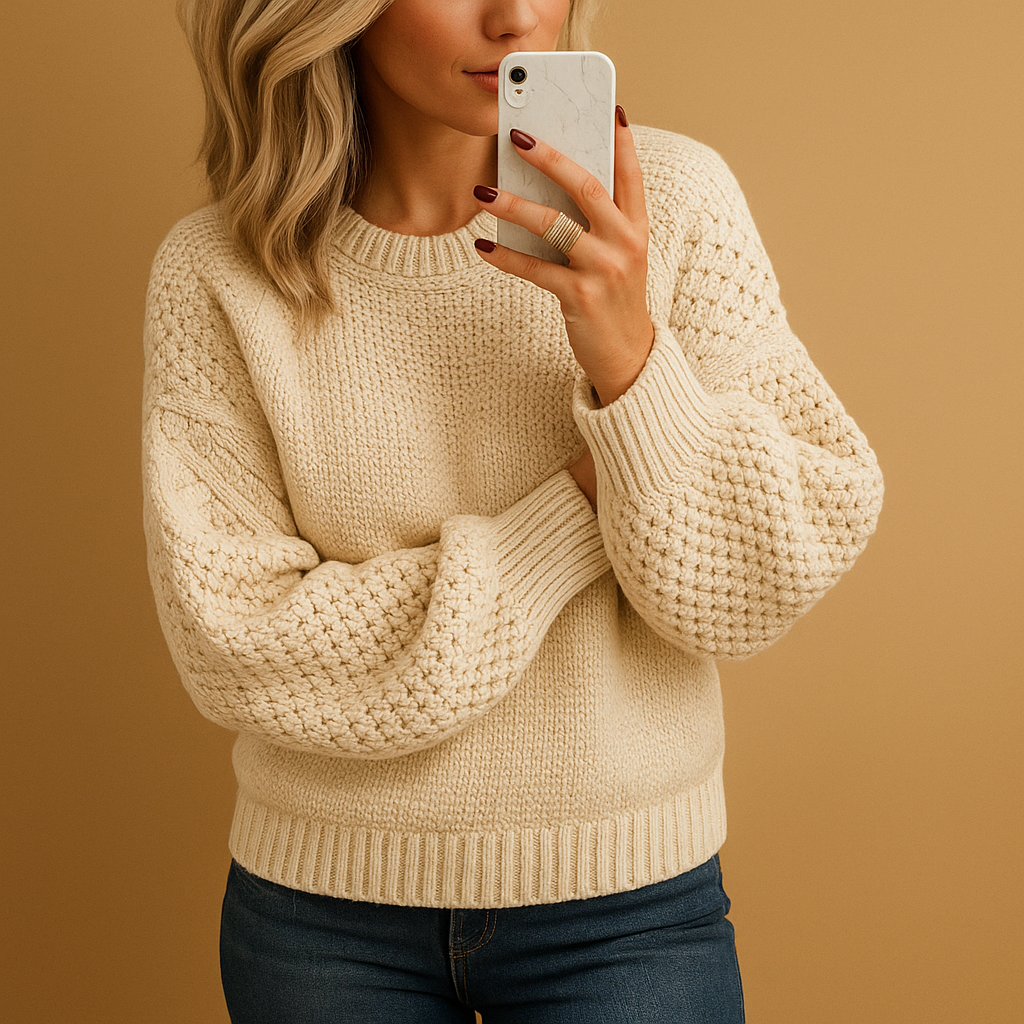 Pull en Tricot Texturé pour Femmes 0