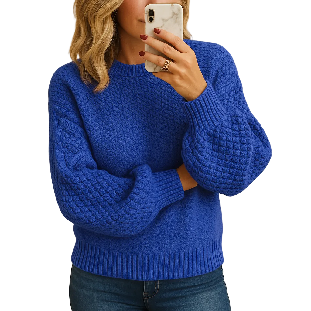Pull en Tricot Texturé pour Femmes 1