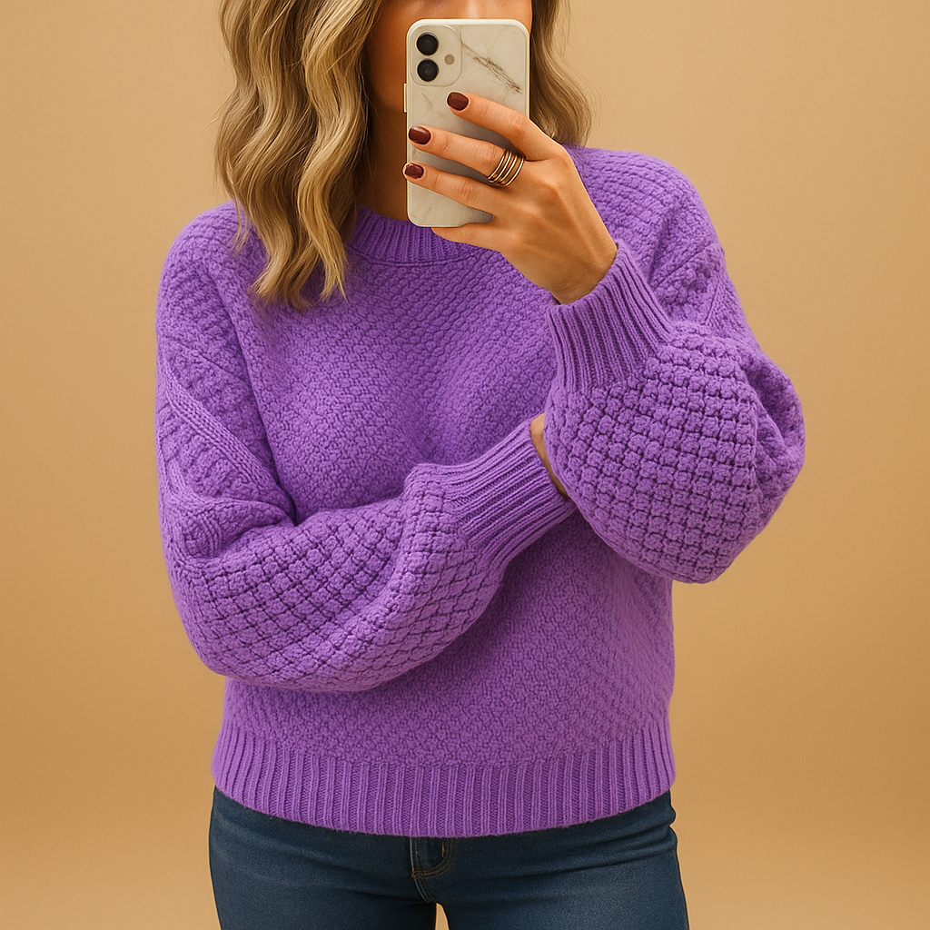 Pull en Tricot Texturé pour Femmes 4