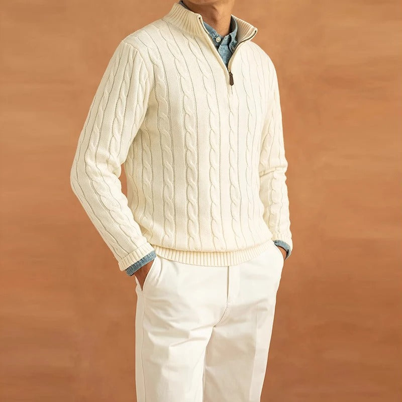 Pull pour Hommes Col Montant en Jacquard 2