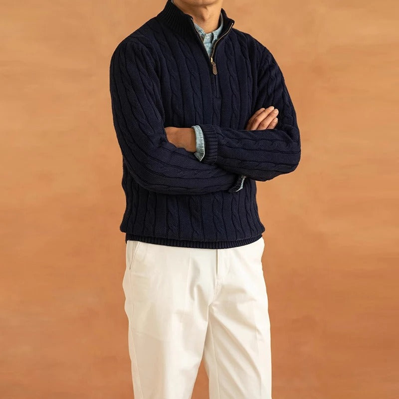 Pull pour Hommes Col Montant en Jacquard 4