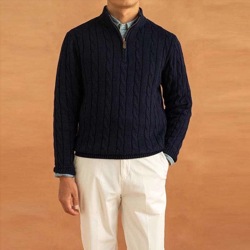 Pull pour Hommes Col Montant en Jacquard 5