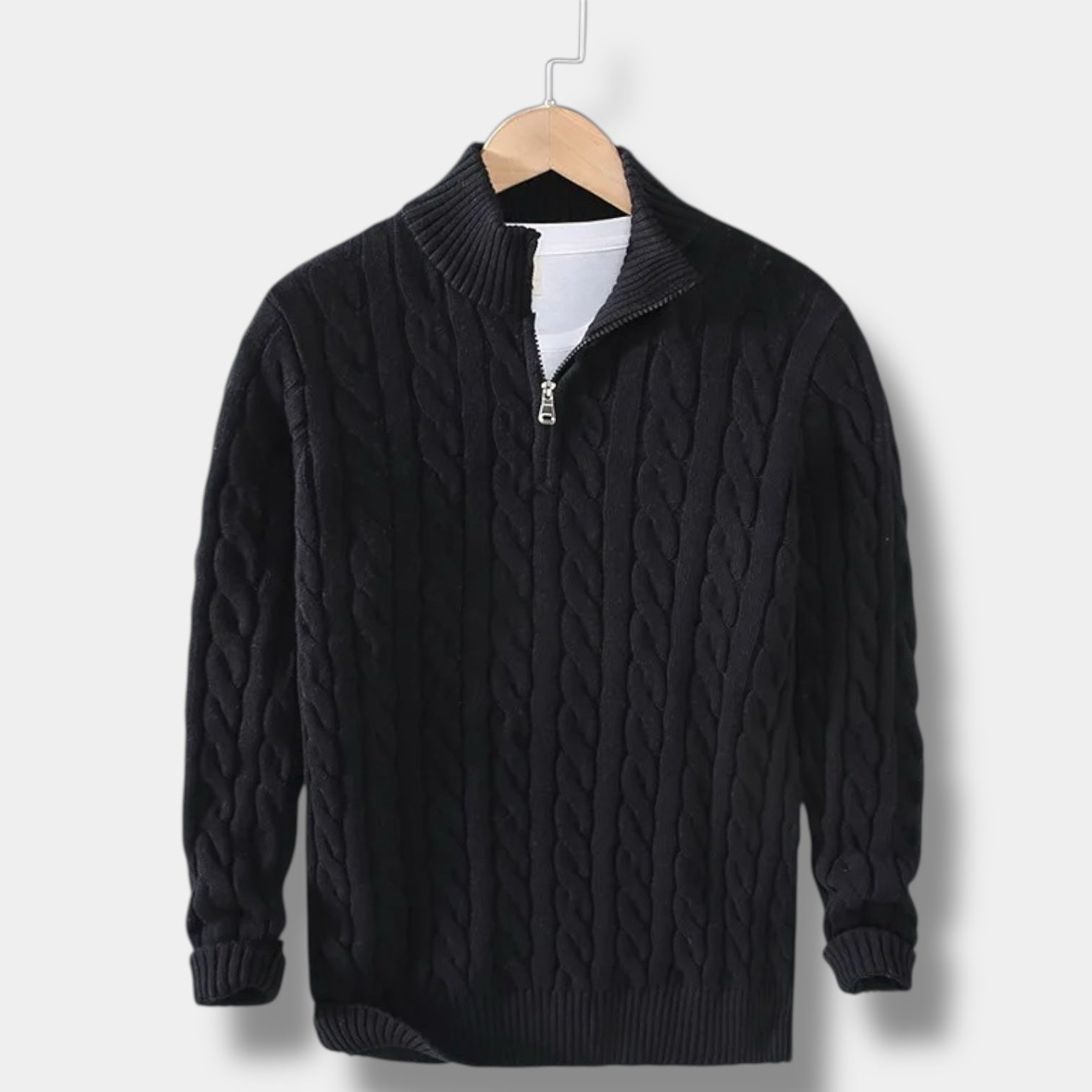 Pull pour Hommes Col Montant en Jacquard 8