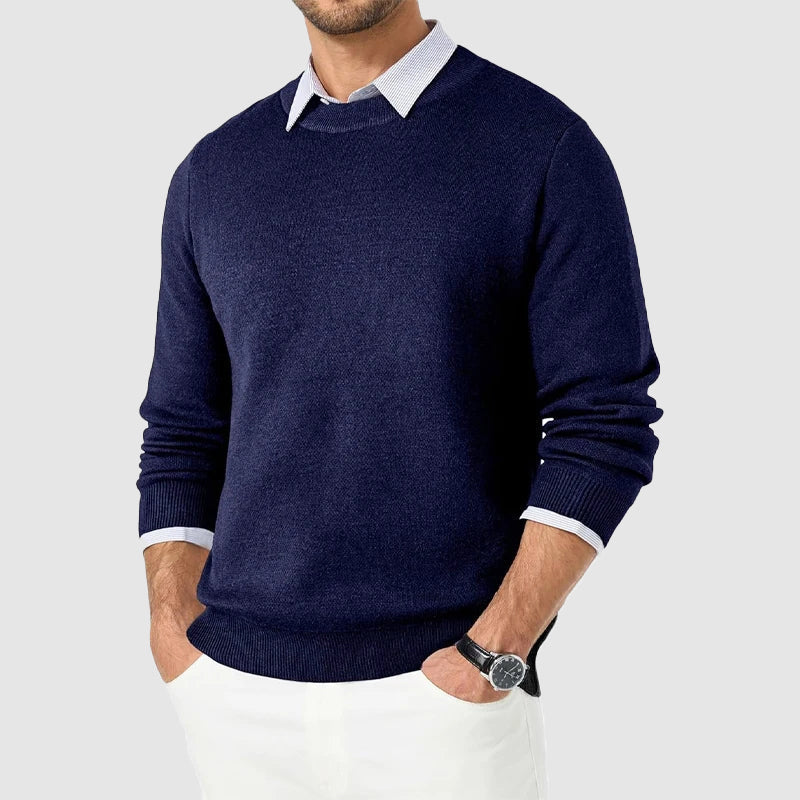 Pull pour hommes à col rond classique 3