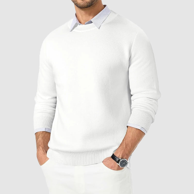 Pull pour hommes à col rond décontracté 4