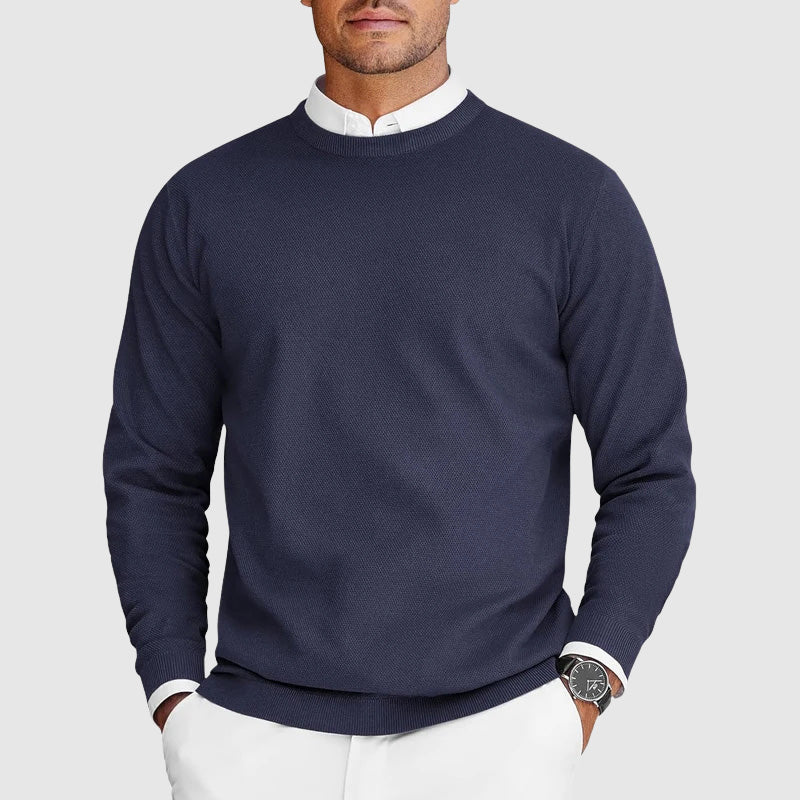 Pull pour hommes décontracté à col rond 4