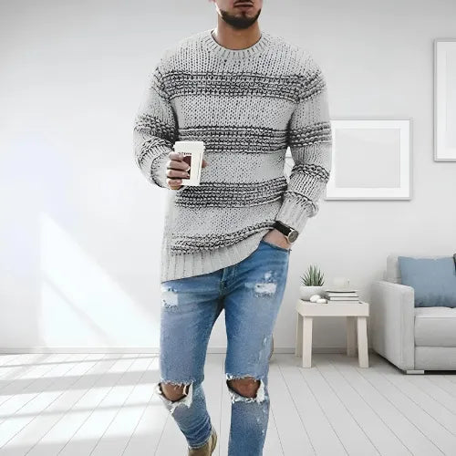 Pull pour hommes en tricot classique 1