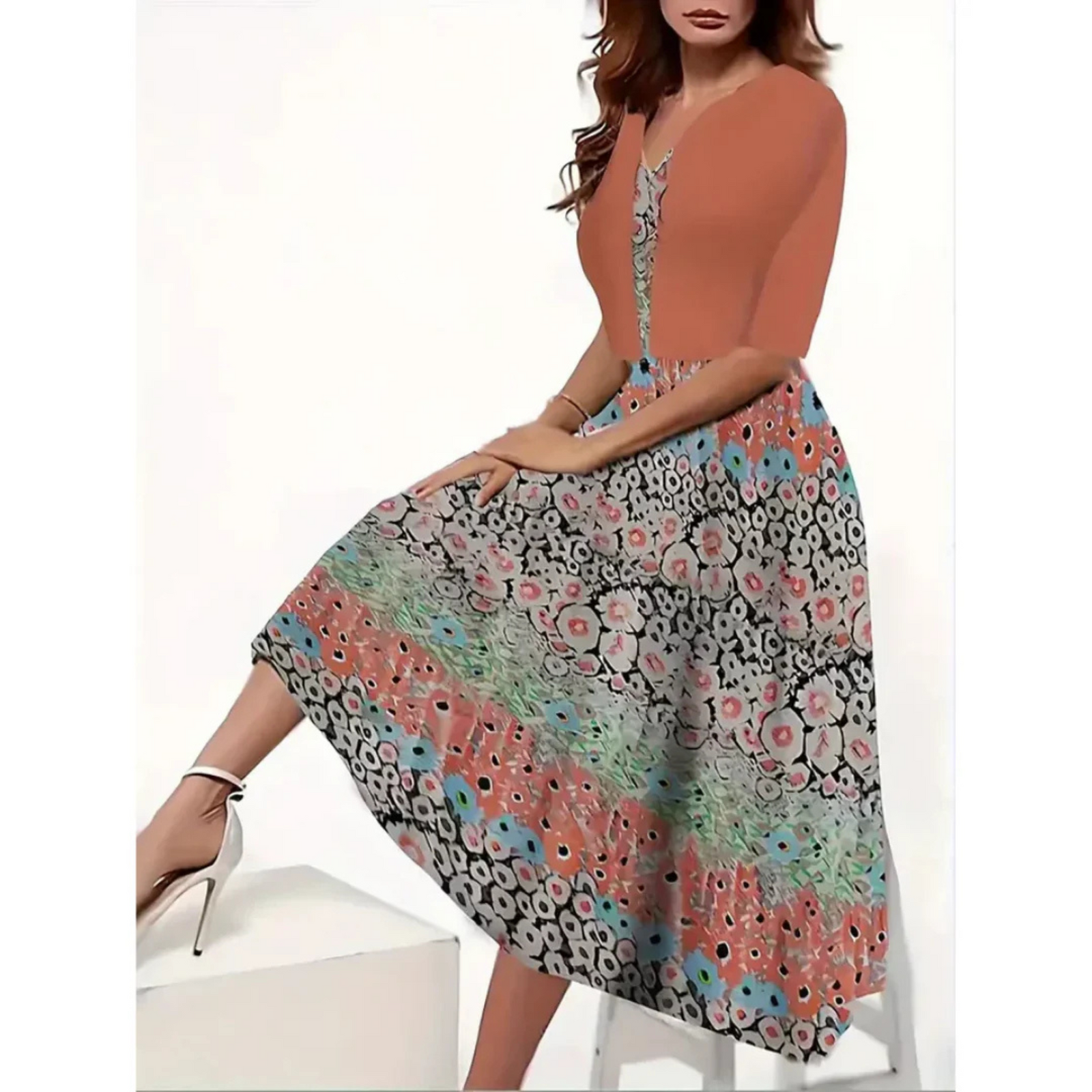Robe Blazer Femme Imprimé Floral 10