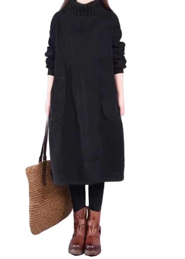 Robe Bohème Longue à Col Roulé 0