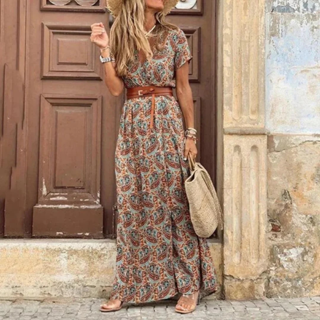 Robe D'Été Femme Longue Décontractée Tissu Léger 1
