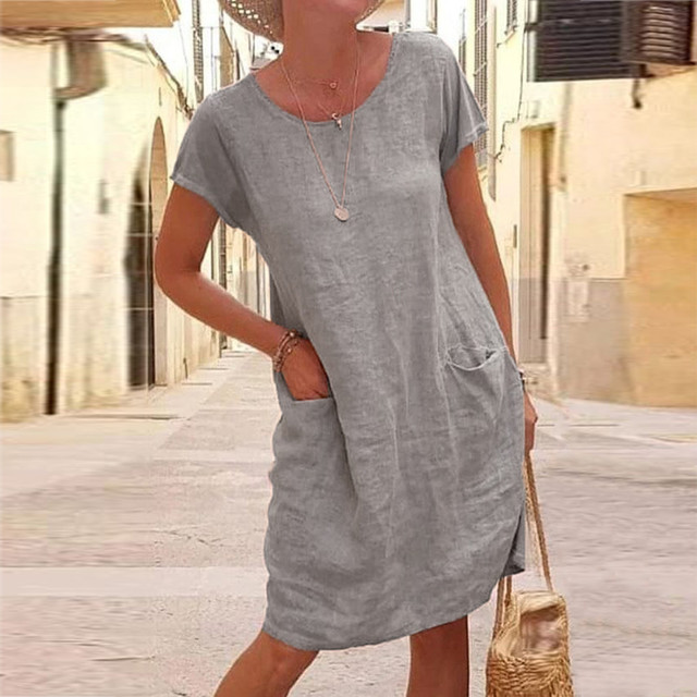 Robe Décontractée Femme en Tissu Léger 2