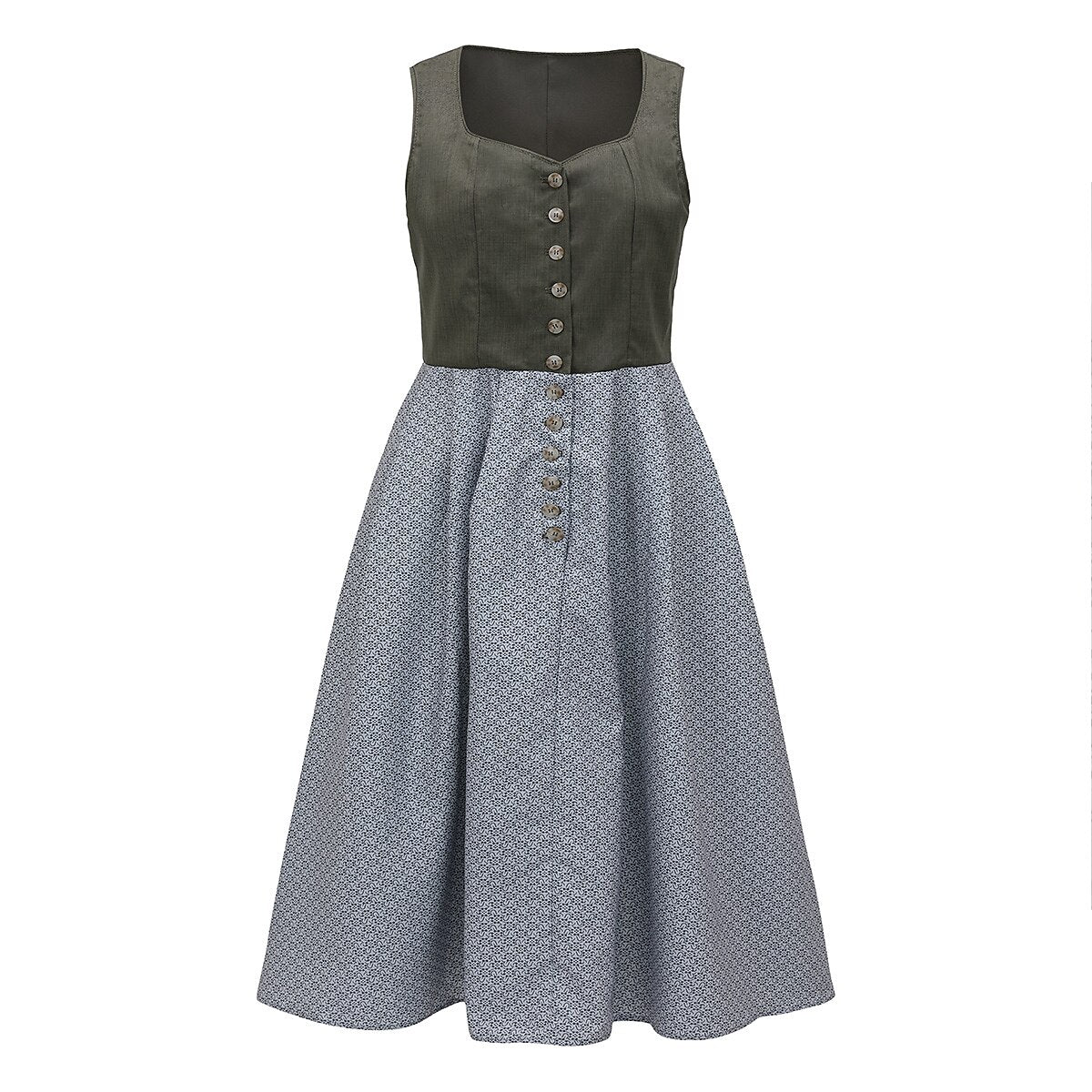 Robe Dirndl Traditionnelle Femme Coton avec Schürze 3