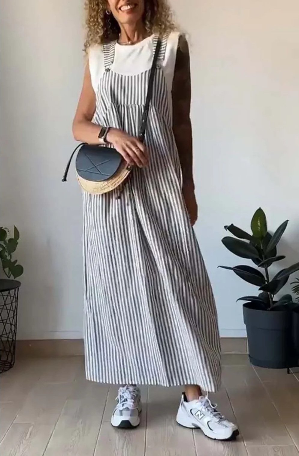 Robe Femme Décontractée à Rayures Midi 2