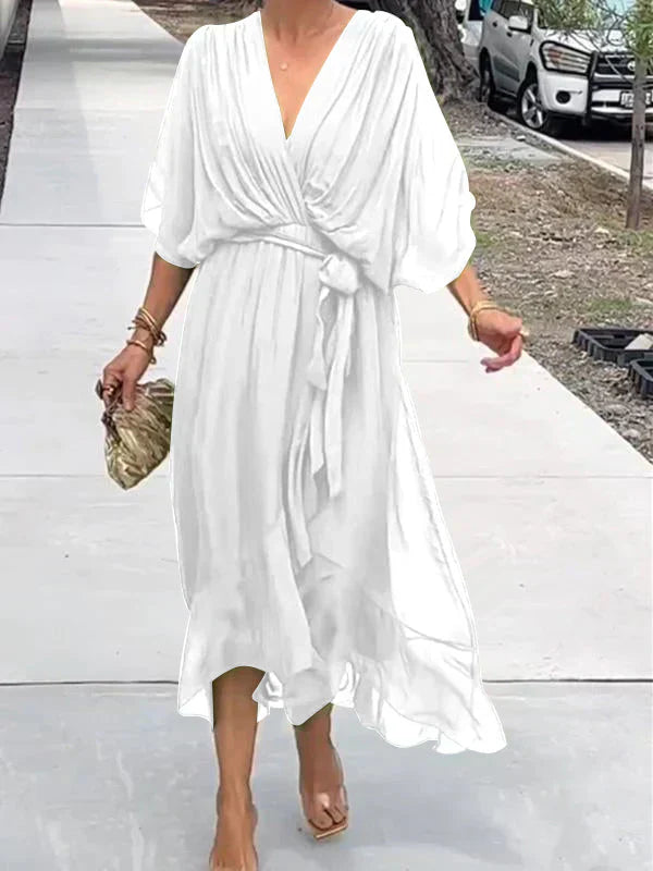 Robe Femme Fluide Col en V Pour Soirée 6