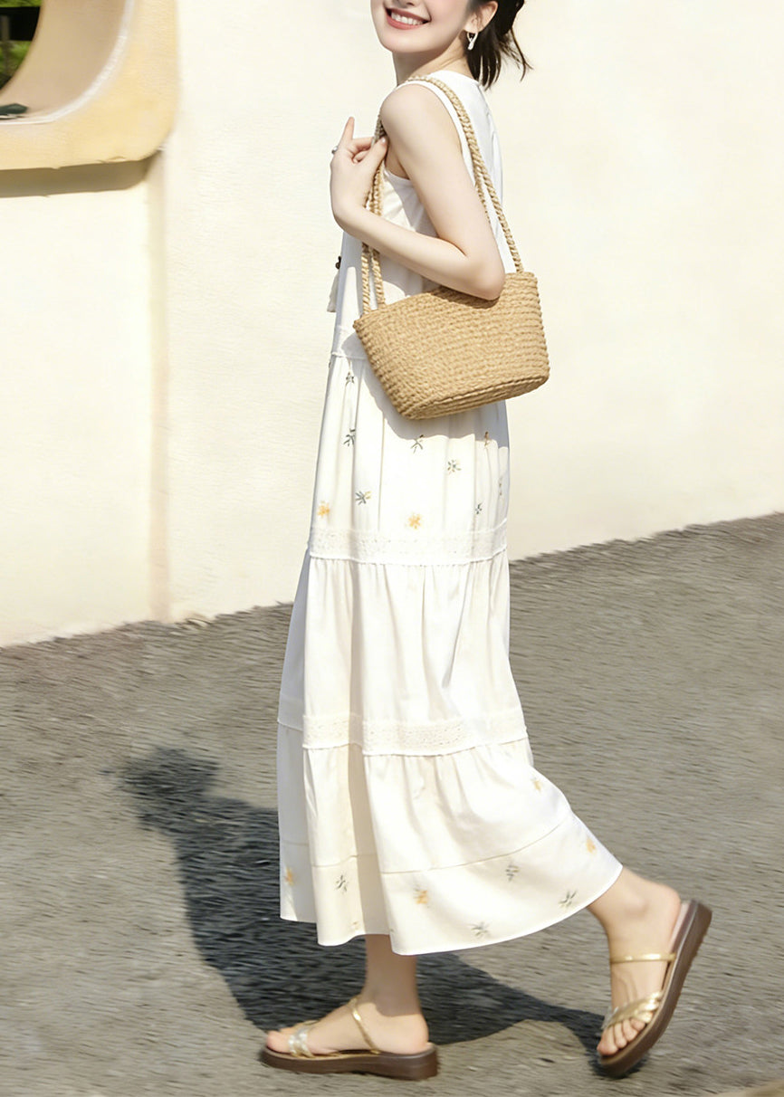 Robe Femme Sans Manches Col Rond Patchwork Imprimé 1