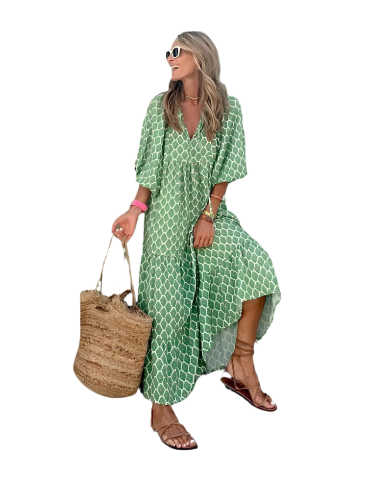Robe Longue Femme Chic Décontractée Tissu Léger 0