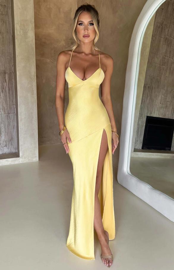 Robe Longue Femme Décolleté en V 2