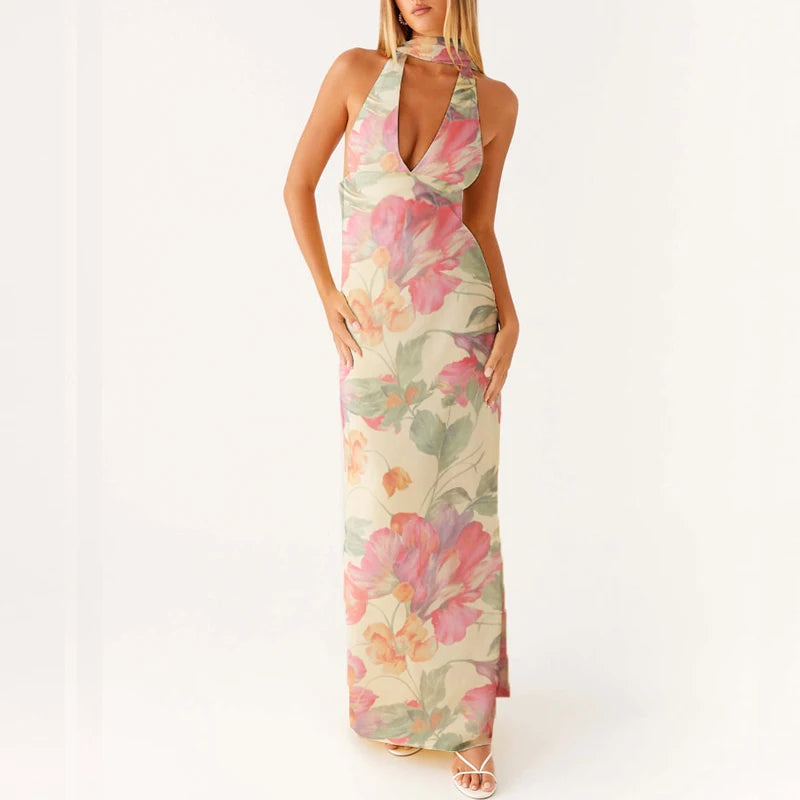 Robe Longue Femme Fleurie Bohème Été 4