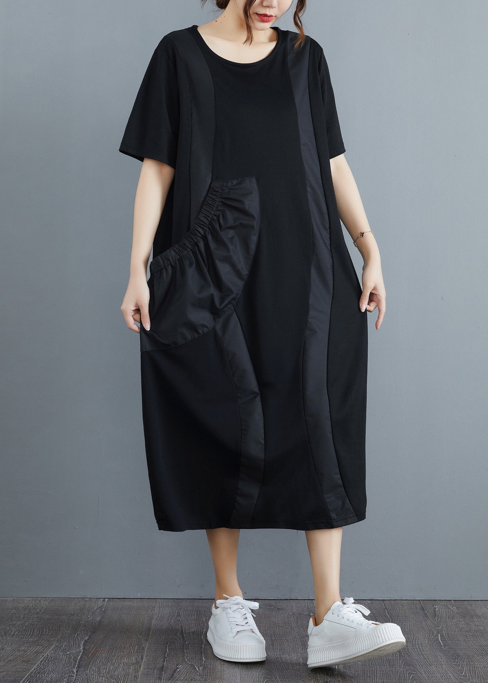 Robe Longue Femme Patchwork Chic 1