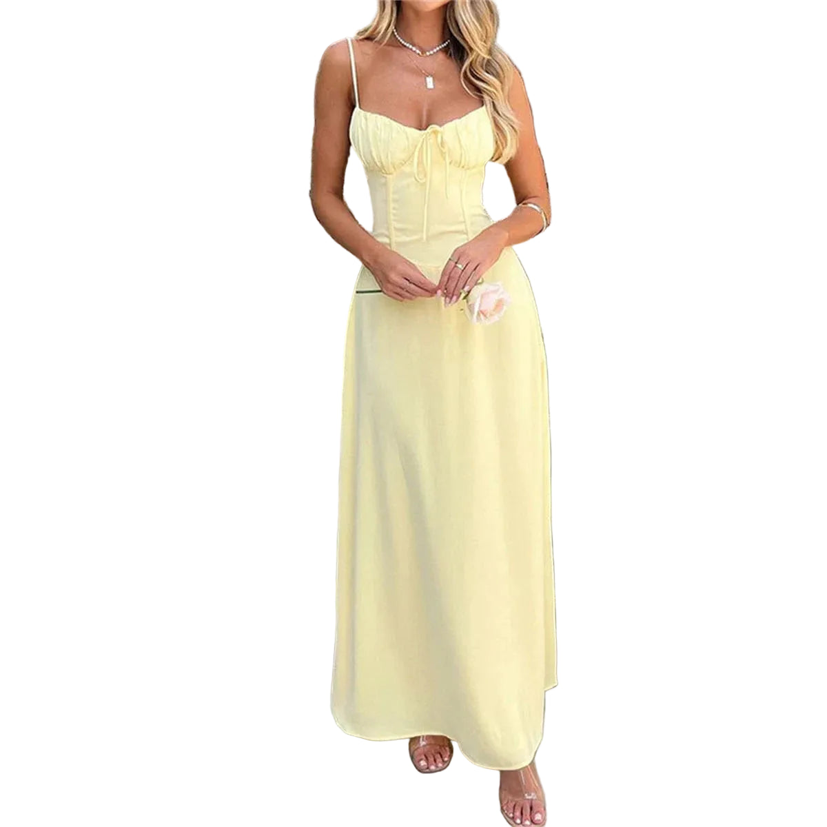 Robe Longue Femme à Bretelles 0