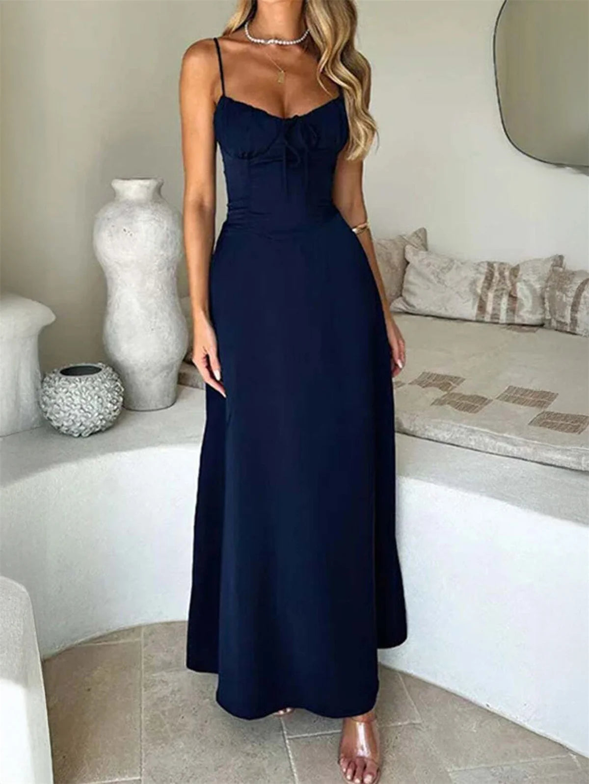Robe Longue Femme à Bretelles 7