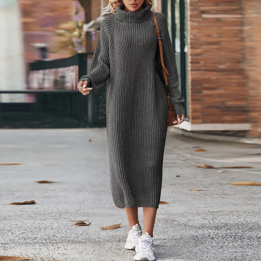 Robe Longue Tricotée à Manches Longues pour Femme 3