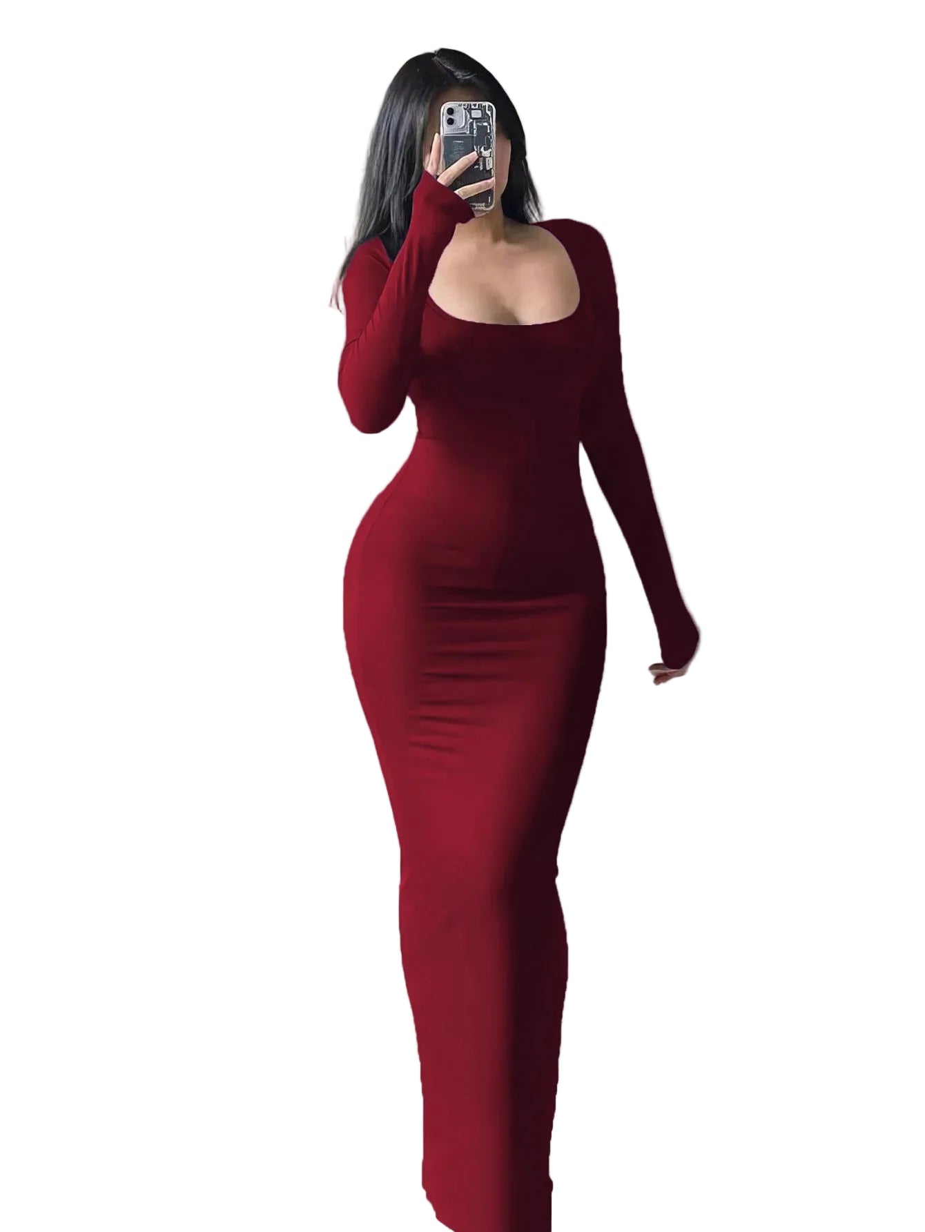 Robe Longue à Manches Longues pour Femmes Chic 8