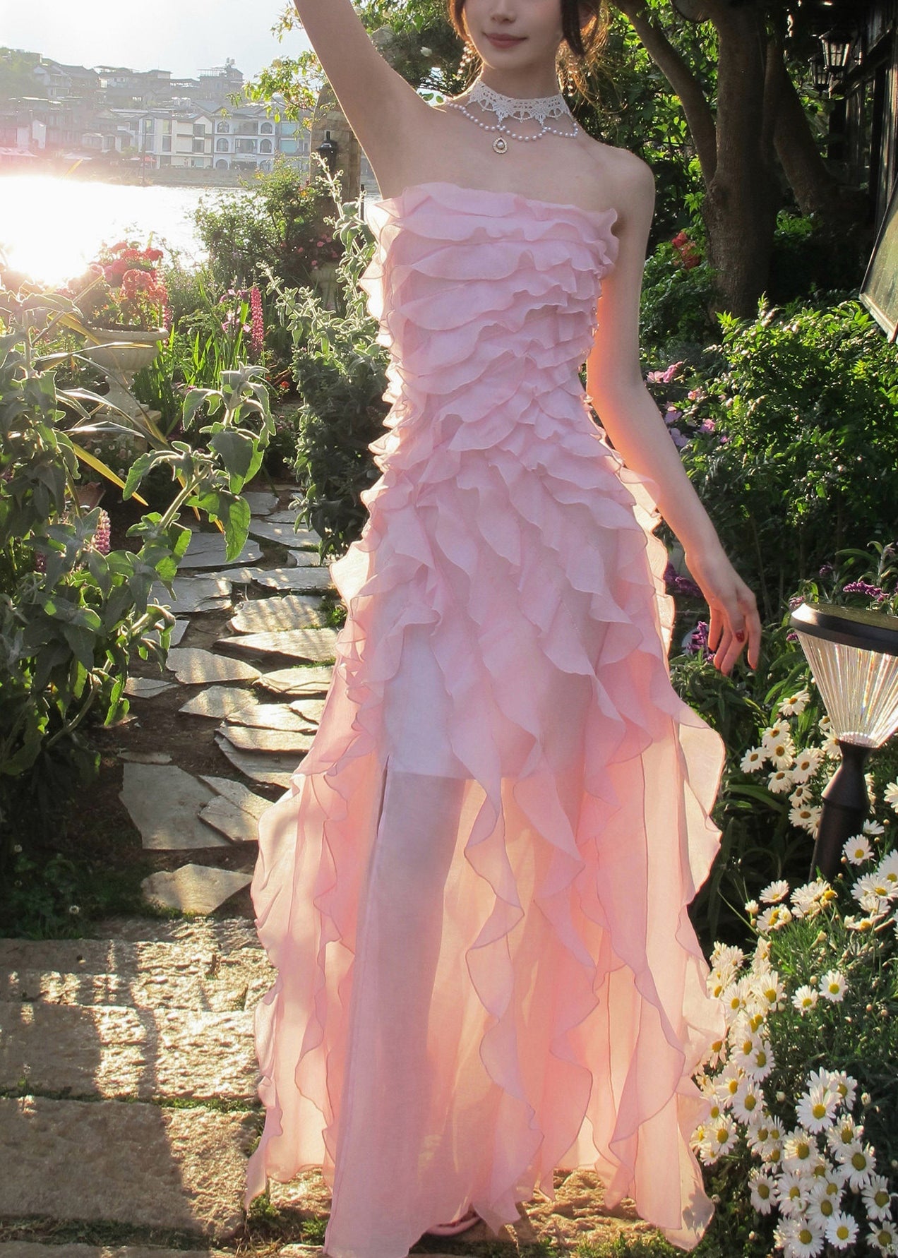 Robe Longue à Volants pour Femmes 1