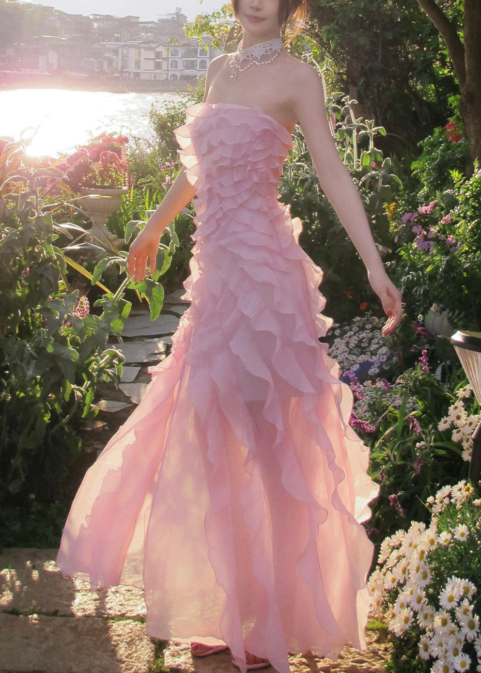 Robe Longue à Volants pour Femmes 3
